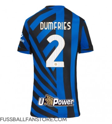 Inter Milan Denzel Dumfries #2 Replik Heimtrikot Damen 2024-25 Kurzarm